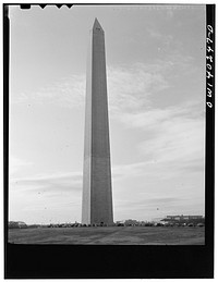 [Untitled photo, possibly related to: Washington, D.C. The Mall, looking east from the steps of the Lincoln Memorial]. Sourced from the Library of Congress.