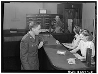 Washington, D.C. In the telephone room at the United Nations service center. Sourced from the Library of Congress.