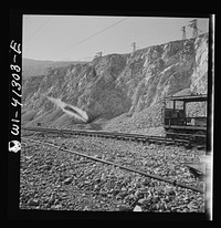 Bingham Canyon, Utah. Blasting at an open-pit mine of the Utah Copper Company. Sourced from the Library of Congress.