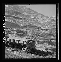 [Untitled photo, possibly related to: Bingham Canyon, Utah. Open-pit workings of the Utah Copper Company]. Sourced from the Library of Congress.