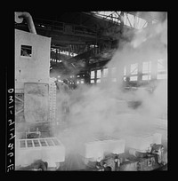 El Paso, Texas. Phelps Dodge refining company. Interior view of casting house where copper is cast into ingots. Sourced from the Library of Congress.