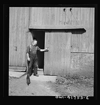 Southington, Connecticut. Andrew Smedberg came to America twenty-two years ago from Sweden. He was broke when he arrived but by hard work and preseverance was able to acquire what he has today--a thriving dairy farm, earning a "good living" for his family of seven, he says. Sourced from the Library of Congress.