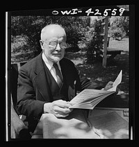 Bethlehem, Pennsylvania. Bach festival. Dr. Arthur Cooley, seventy-four years of age, a member of the choir for thirty years, sings first tenor. Sourced from the Library of Congress.