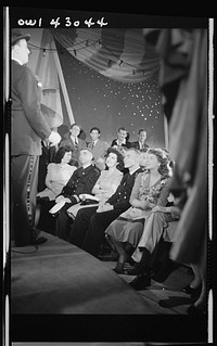 [Untitled photo, possibly related to: New York, New York. Merchant marine theatre. Wing canteen. The audience]. Sourced from the Library of Congress.
