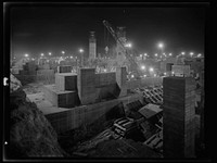 [Untitled photo, possibly related to: Columbia Steel Company at Geneva, Utah. Steel and concrete go into place rapidly as a new steel mill takes form. The new plant will make important additions to the vast amount of steel needed for the war effort]. Sourced from the Library of Congress.