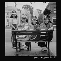 [Untitled photo, possibly related to: Southington, Connecticut. Member of the youth drum corps]. Sourced from the Library of Congress.