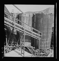 New Idria, California. A mercury extraction plant of the New Idria Quicksilver Mining Company where mercury is produced from cinnabar, an ore mined at a number of workings near the plant. Sourced from the Library of Congress.