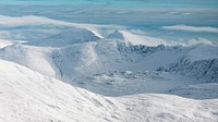 Winter desktop wallpaper background, snowy mountain views in winter