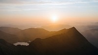 Landscape desktop wallpaper background, Helvellyn range at the Lake District in England