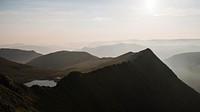 Landscape desktop wallpaper background, Helvellyn range at the Lake District in England