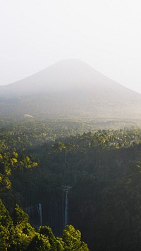 Nature phone wallpaper background, Tumpak Sewu Waterfalls, Indonesia