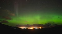 Northern lights desktop wallpaper background, Aurora borealis over the Isle of Skye in Scotland