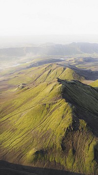 Mountain mobile wallpaper background, scenic view of the highland