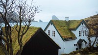 Desktop wallpaper background, Bour village in the Faroe Islands, part of the Kingdom of Denmark