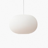 Rice ball lamp psd mockup in Japandi interior design