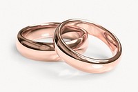 Couple ring, rose gold luxurious accessory design
