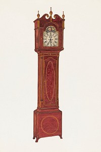 Clock, Tall (ca. 1935&ndash;1942) by Virginia Richards. Original from The National Gallery of Art. Digitally enhanced by rawpixel.
