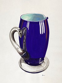 Cobalt Pitcher (1935–1942) by Robert Stewart. Original from The National Gallery of Art. Digitally enhanced by rawpixel.