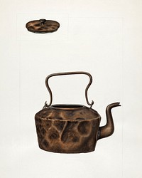 Copper Tea Kettle (1935&ndash;1942) by Clyde L. Cheney. Original from The National Gallery of Art. Digitally enhanced by rawpixel.
