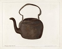 Copper Tea Kettle (ca.1936) by J. Howard Iams. Original from The National Gallery of Art. Digitally enhanced by rawpixel.