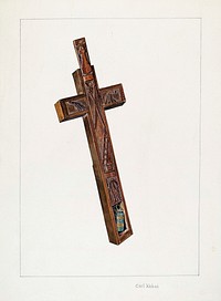 Cross (ca. 1937) by Carl Keksi. Original from The National Gallery of Art. Digitally enhanced by rawpixel.