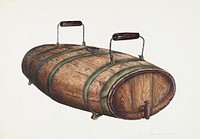 Field Water Keg (ca. 1940) by John Price. Original from The National Gallery of Art. Digitally enhanced by rawpixel.