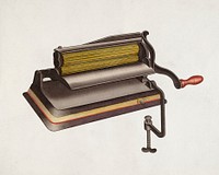 Fluting Iron (ca. 1941) by Lon Cronk. Original from The National Gallery of Art. Digitally enhanced by rawpixel.