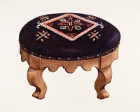 Footstool. Original from The National Galley of Art. Digitally enhanced by rawpixel. 