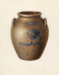 Jar (ca. 1937) by Charles Caseau. Original from The National Gallery of Art. Digitally enhanced by rawpixel.