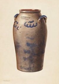 Jar (ca. 1937) by Charles Caseau. Original from The National Gallery of Art. Digitally enhanced by rawpixel.