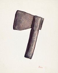 Axe (1935&ndash;1942) by Hal Blakeley. Original from The National Galley of Art. Digitally enhanced by rawpixel.