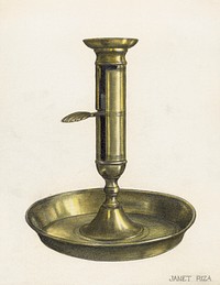 Candlestick (ca.1936) by Janet Riza.Original from The National Gallery of Art. Digitally enhanced by rawpixel.
