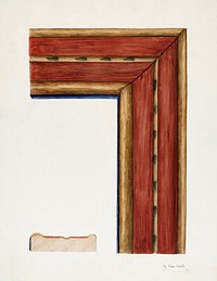 Carved Picture Frame Molding (ca. 1938) by Vera Van Voris. Original from The National Gallery of Art. Digitally enhanced by rawpixel.