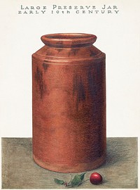 Preserve Jar (ca.1936) by John Matulis. Original from The National Gallery of Art. Digitally enhanced by rawpixel.