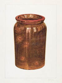 Preserving Jar (ca.1938) by Frank J. Mace. Original from The National Gallery of Art. Digitally enhanced by rawpixel.