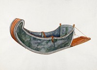 Red River Dog Sled (ca.1938) by Wilbur M Rice. Original from The National Gallery of Art. Digitally enhanced by rawpixel.