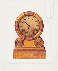 Shelf Clock, (c. 1937) by Manuel G. Runyan. Original from The National Gallery of Art. Digitally enhanced by rawpixel.