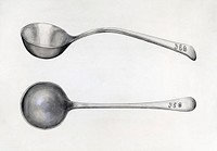 Silver Soup Ladle (ca.1936) by John R. Towers. Original from The National Gallery of Art. Digitally enhanced by rawpixel.
