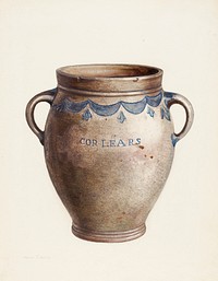 Stoneware Crock (ca.1940) by Charles Caseau. Original from The National Gallery of Art. Digitally enhanced by rawpixel.