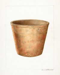 Stoneware Flower Pot (ca.1937) by Annie B. Johnston. Original from The National Galley of Art. Digitally enhanced by rawpixel.