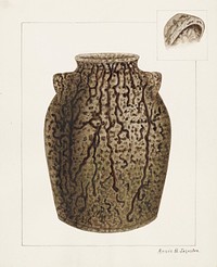 Stoneware Jar (ca.1937) by Annie B. Johnston. Original from The National Galley of Art. Digitally enhanced by rawpixel.