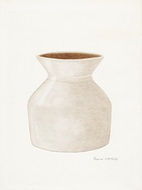 Stoneware Jar (1935&ndash;1942) by Eugene Gill. Original from The National Gallery of Art. Digitally enhanced by rawpixel.