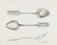 Silver Tablespoon (1935&ndash;1942) by Columbus Simpson. Original from The National Gallery of Art. Digitally enhanced by rawpixel.