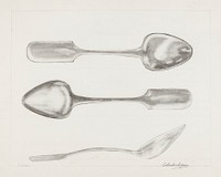 Silver Tablespoon (1935–1942) by Columbus Simpson. Original from The National Gallery of Art. Digitally enhanced by rawpixel.