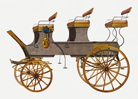 Vintage carriage illustration, remixed from the artwork by Fred Weiss. 