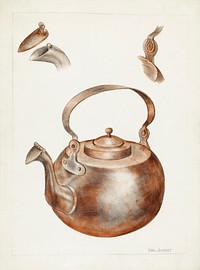Tea Kettle (ca.1936) by Karl Joubert. Original from The National Gallery of Art. Digitally enhanced by rawpixel.