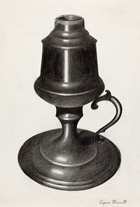Lamp (ca.1936) by Eugene Barrell. Original from The National Gallery of Art. Digitally enhanced by rawpixel.