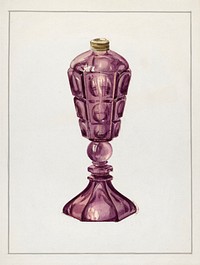 Amethyst Glass Oil Lamp (ca. 1936) by Marcus Moran. Original from The National Gallery of Art. Digitally enhanced by rawpixel.