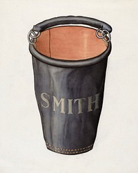 Leather Fire Bucket (ca.1936) by Erwin Schwabe. Original from The National Gallery of Art. Digitally enhanced by rawpixel.