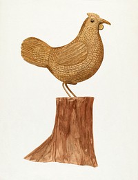 Little Wooden Hen (1935&ndash;1942) by Mildred E. Bent. Original from The National Gallery of Art. Digitally enhanced by rawpixel.
